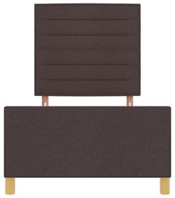 Ágykeret Sötétbarna 90x190 cm-textil