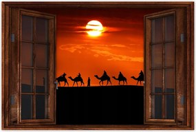 Poszterek 120x80 Karaván naplemente