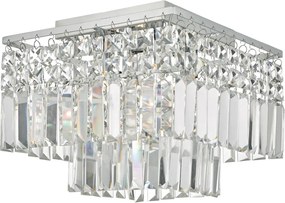 DAR LIGHTING POS5050 POSEIDON Kristály Mennyezeti Lámpa Króm G9 IP20