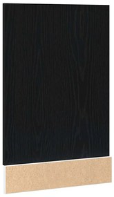 fekete tölgy szerelt fa mosogatógép panel 45x1,5x67 cm