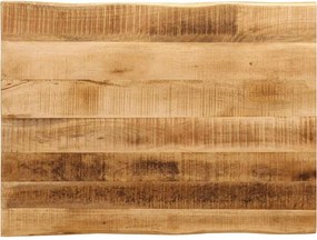 vidaXL tömör nyers mangófa természetes élű asztallap 80 x 60 x 2,5 cm