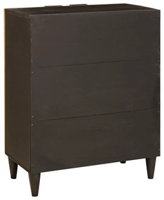 Széf Fekete és Arany 60 x 33 x 75 cm tömör mangófa