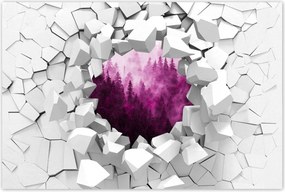 Poszterek 60x40 Tájkép Rózsa Hegyek Köd