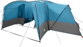 vidaXL Családi sátor 12 főre tetővel Kék és Szürke 760 x 645 x 230 cm