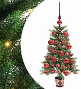 Karácsonyfa 150 LED-del állvánnyal Zöld 90 cm PE