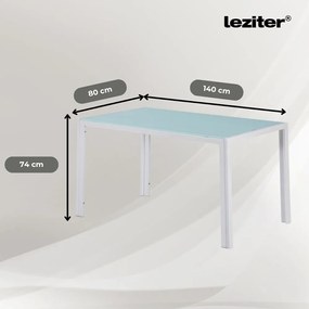 Mabel 6+1 étkező garnitúra fehér-szürke