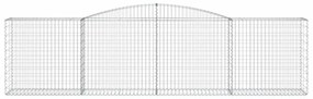 3 db íves horganyzott vas gabion kosár 400x50x100/120 cm