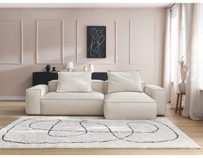 Bézs bőrutánzat sarokkanapé (variálható) Boheme – Bobochic Paris