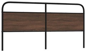 barna tölgy színű acél és szerelt fa fejtámla 180 cm