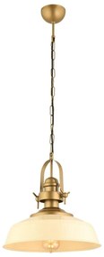 MONZA kábeles függőlámpa 1xE27/40W/230V, átm. 35 cm, krémszínű/bronzszínű