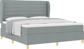 vidaXL Boxspring ágy matraccal Sötétszürke 90x190 cm Szövet szövet