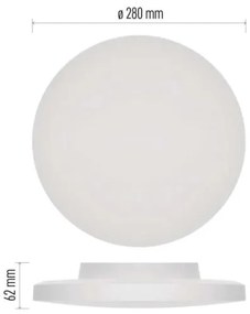 LED Fürdőszobai mennyezeti lámpa LED/15W/230V 3000/4000/5700K IP55 fehér
