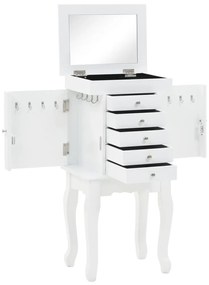 vidaXL fehér álló ékszertartó szekrény