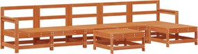 vidaXL Kerti lounge szett 6 pcs Viaszbarna Tömör fenyő