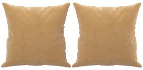 2 személyes barna bársony kanapé díszpárnákkal 120 cm