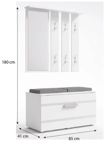 Eibar GB II NEW Előszobafal - fehér N