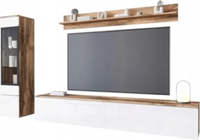 Nappali Bútor Szett Vitrin Polc Akasztós Bútor Fehér Vera És