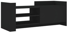 fekete szerelt fa TV-szekrény 100 x 35 x 40 cm