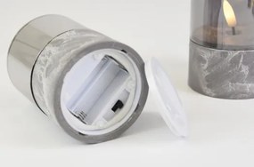 LED gyertya üvegben 3 db időzítő/talpas