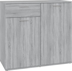 vidaXL szürke sonoma színű szerelt fa tálalószekrény 80x36x75 cm