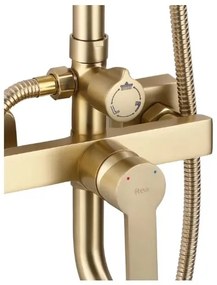 REA-P7841 - ARGUS zuhanyszett csapteleppel, szálcsiszolt arany