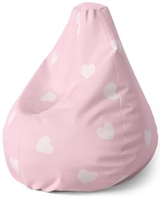 Pear babzsák rózsaszín szívecskék - gyerek, rózsaszín