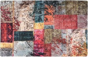 vidaXL többszínű foltvarrott csúszásmentes mosható szőnyeg 80 x 150 cm