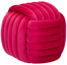 Rózsaszín bársony puff Softy – Mauro Ferretti
