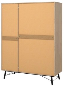 Natúr színű ruhásszekrény tölgyfa dekorral 150x200 cm Ry – Tvilum