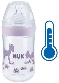 Baba cumisüveg Nuk Nature Sense hőmérséklet jelzővel 260 ml lila