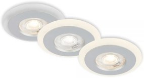 Briloner 7039034-SZETT 3xLED Fürdőszobai beépíthető mennyezeti lámpa 3xLED/5W/230V IP44 matt króm