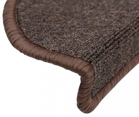 10 db lépcsőszőnyeg 56 x 17 x 3 cm kávébarna félkör alakú lépcsőszőnyeg