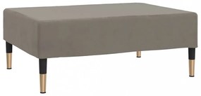 világosszürke bársony lábzsámoly 78 x 56 x 32 cm