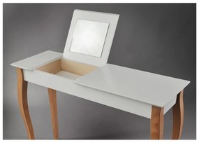 Dressing Table fehér fésülködőasztal tükörrel, hosszúság 105 cm - Ragaba