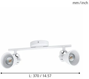 Eglo 98394 - LED Spotlámpa SERAS 2xGU10/3,3W/230V