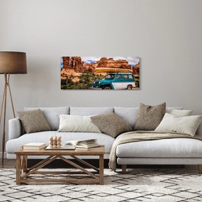 Terepjáró a hegyekben képe (120x50 cm)
