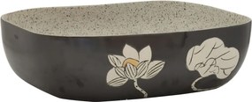 vidaXL szürke-fekete kerámia négyszögű asztali mosdó 48x37,5x13,5 cm