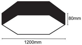 LED Mennyezeti lámpa LED/120W/230V 4000K átm. 120 cm