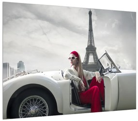 Eiffel-torony és az autó (70x50 cm)