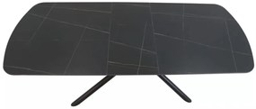 Vector bővíthető étkezőasztal fekete 160-200cm