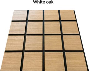 Freja Fa kockás akusztikus falipanel 60x60x1,8cm - világos tölgy - világos tölgy