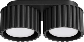 Sollux Lighting Mennyezeti lámpa fekete 21cm 2xGX53 10W Aura ovális