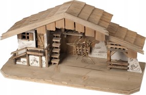 Aranyos Betlehem Karácsonyi Állvány 70x29x33cm 10-13cm-es figurákhoz