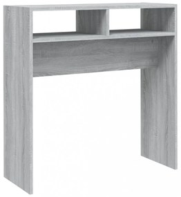 szürke sonoma színű szerelt fa tálalóasztal 78 x 30 x 80 cm