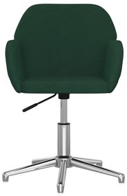 2 db sötétzöld szövet forgó étkezőszék