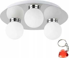 Fürdőszobai mennyezeti lámpa 3x28W üveggömbök IP44 Becca 2113 Rabalux