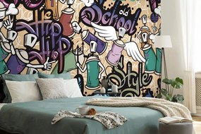 Tapéta grafikus street art művészettel