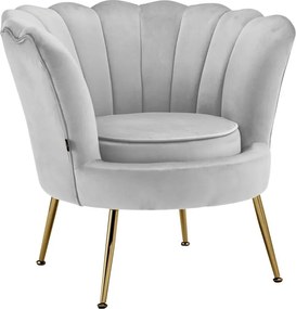 Világosszürke bársony fotel Kelsey – Støraa