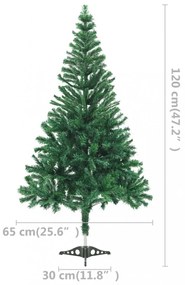 megvilágított műkarácsonyfa 230 ággal gömb szettel 120 cm