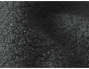 Sötétszürke buklé kinyitható-tárolóhelyes sarokkanapé (jobb oldali-heverő résszel) Pele – Makamii